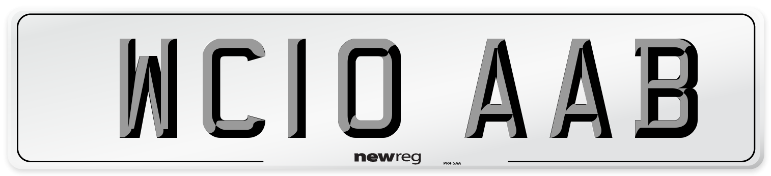 WC10 AAB Number Plate from New Reg